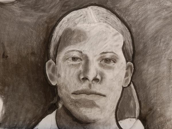 Houtskoolportret